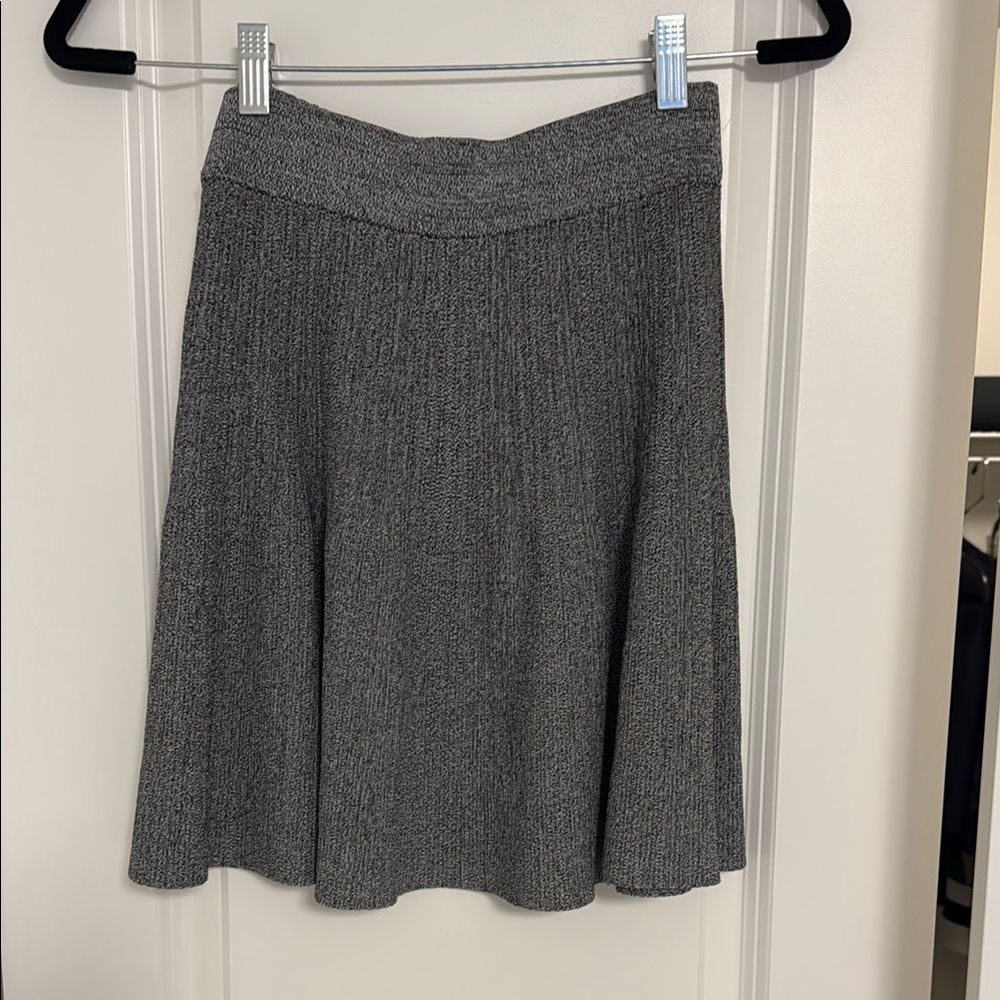 Club Monaco Gray Ribbed A-Line Skirt for Work